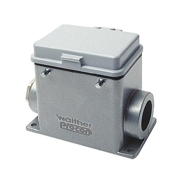 Walther T71123240MS Sockelgehäuse B32 BA12 BB64 D80 DD144 und 2-mal MOB16 aus Aluminium der Höhe 72mm mit Querverriegelungsnocken und 1xM40 Stutzen