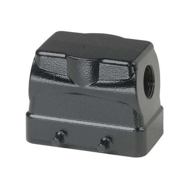 Walther P742010 Tüllengehäuse B HT 10 aus Aluminium der Höhe 56mm mit Querverriegelungsnocken 1xM20 Gewindebohrung und Kabeleinführungen seitlich