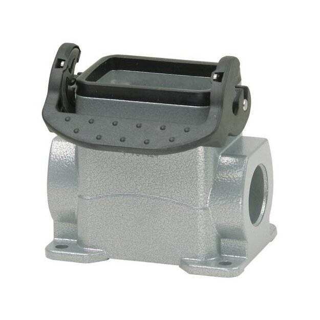Walther P751424MS Sockelgehäuse B6 BB10 DD24 und MOB6 aus Aluminium der Höhe 74mm mit Längsverriegelungsbügel und 1xM25 Stutzen