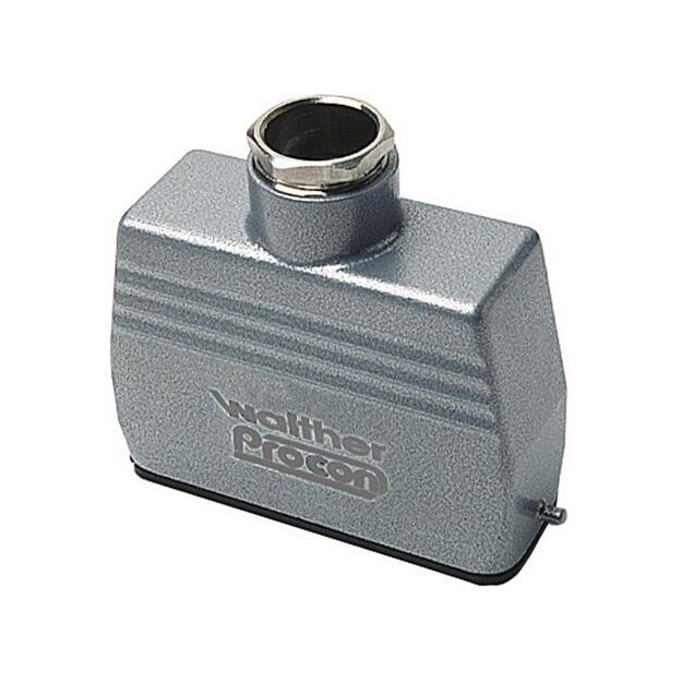 Walther T708916 Tüllengehäuse A16 und D25 aus Aluminium der Höhe 72mm mit Längsverriegelungsnocken 1xM25 Gewindebohrung und Kabeleinführung gerade