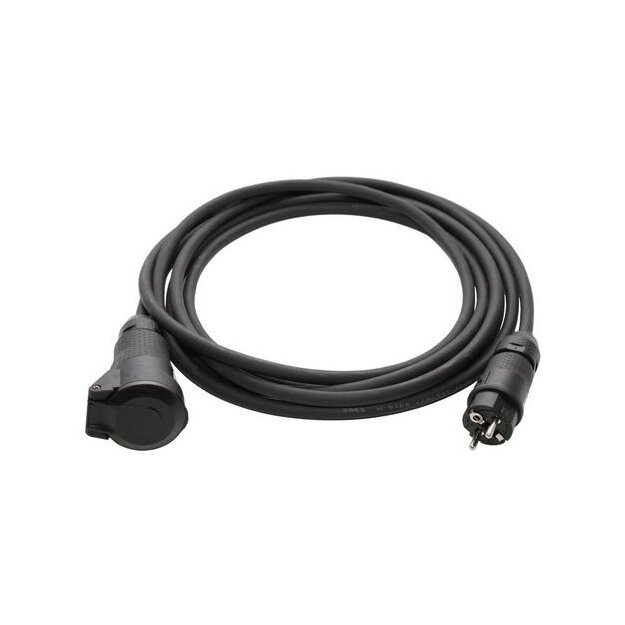 Walther 39100302050013 Schuko-Verlängerungsleitung mit Stecker und Kupplung 16A 3P 250V IP54 5m lang und Typ H07RN-F 3G2,5