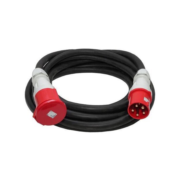 Walther 39600516100 CEE-Verlängerungsleitung mit Stecker und Kupplung 63A 5P 400V 6h IP44 10m lang und Typ H07RN-F 5G16