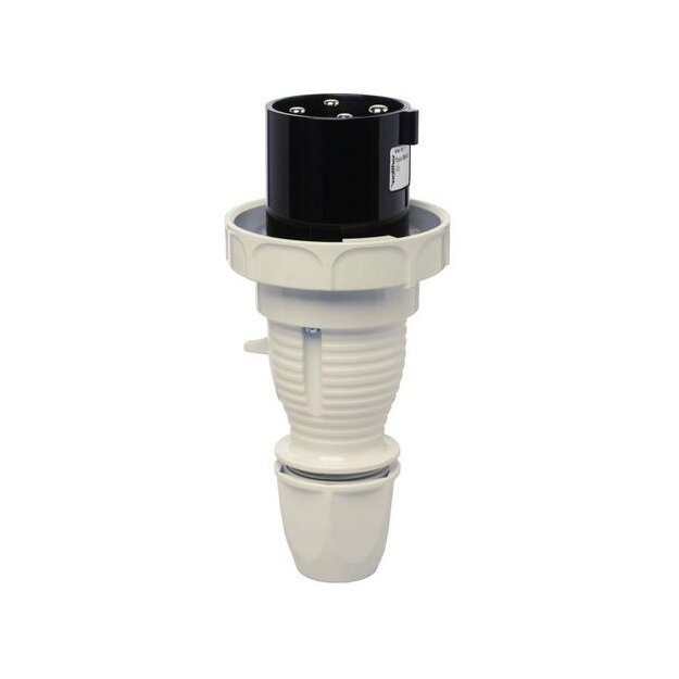 Walther 268407 Wasserdichter Stecker 63A 4P 7h mit außenliegender Kabelverschraubung