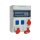 Walther 6824403 Kunststoff-Steckdosenkombination 63A mit einem RCD TypA 4 MCBs TypC 3 CEE-Abgänge 16-63A 2 Schukos und Klemmsatz K25 10P