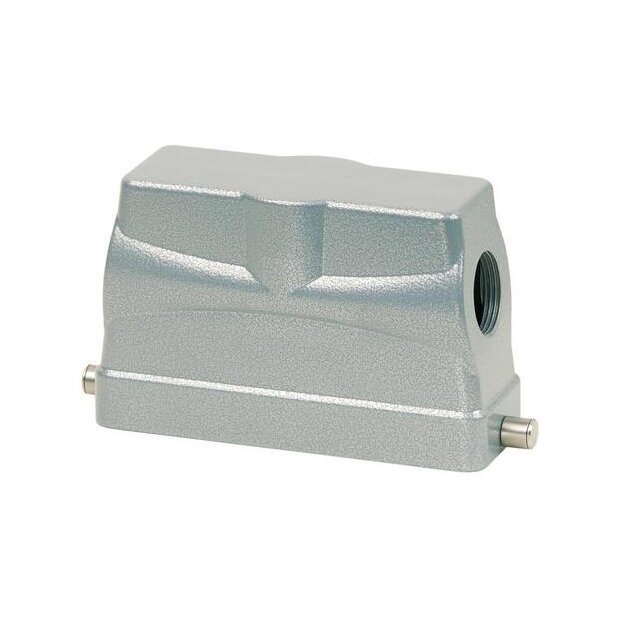 Walther P712624 Tüllengehäuse B24 BB46 DD108 und MOB24 aus Aluminium der Höhe 65mm mit Längsverriegelungsnocken 1xM25 Gewindebohrung und Kabeleinführungen seitlich