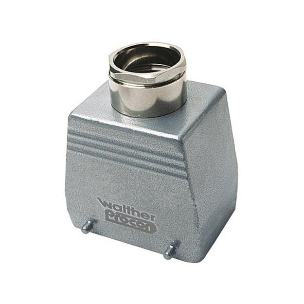 Walther T708232 Tüllengehäuse A32 und D50 aus Aluminium der Höhe 76mm mit Querverriegelungsnocken 1xM25 Gewindebohrung und Kabeleinführung gerade