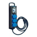 Walther 6400004A Tragbare Vollgummi-Steckdosenleiste 16A...