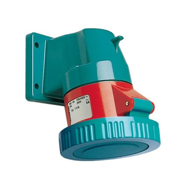 Walther 7538507 Wasserdichte CEPro Anbaudose gerade 32A 5P 7h mit angeschraubtem Flansch 80x80mm