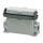 Walther P711724MS Sockelgehäuse B24 BB46 D64 DD108 und MOB24 aus Aluminium der Höhe 68mm mit Klappdeckel Längsverriegelungsbügel und 2xM25 Stutzen