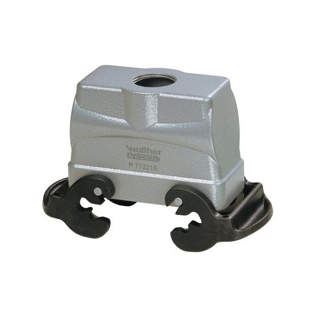 Walther P713216 Tüllengehäuse B16 BA6 BB32 D40 DD72 und MOB16 aus Alu der Höhe 65mm mit Querverriegelungsbügeln 1xM25 Gewindebohrung und Kabeleinführung gerade