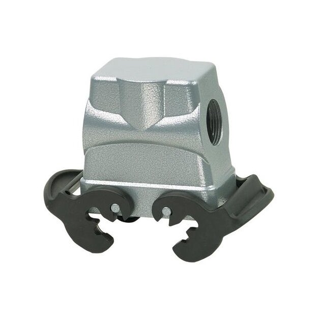 Walther P713010 Tüllengehäuse B10 BB18 DD42 und MOB10 aus Aluminium der Höhe 56mm mit Querverriegelungsbügeln 1xM20 Gewindebohrung und Kabeleinführungen seitlich