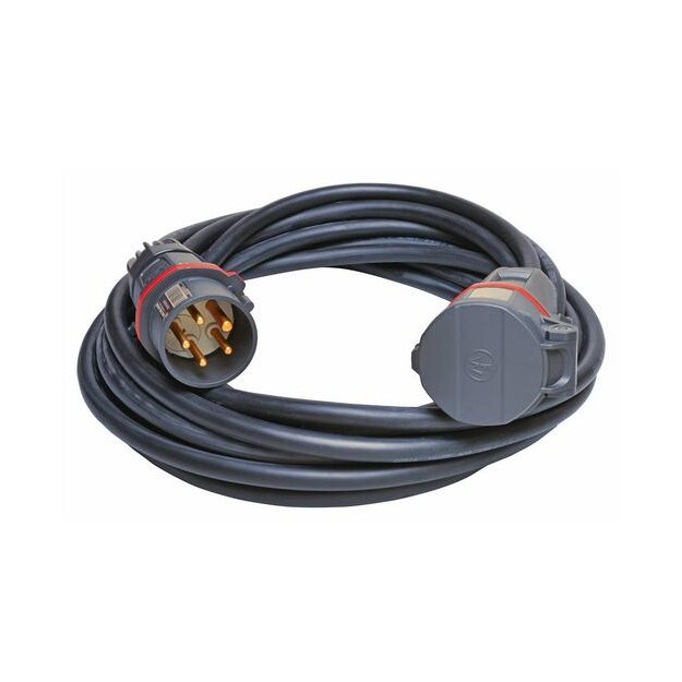 Walther 39100502500100 CEE NEO-Leitung mit Stecker und Kupplung 16A 5P 400V 6h IP54 50m lang und Typ H07RN-F 5G2,5