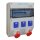 Walther 6820204 Kunststoff-Steckdosenkombination 63A mit einem RCD TypA 5 MCBs 2 CEE-Abgänge 16A 3 Schukos und Klemmsatz K25 10P