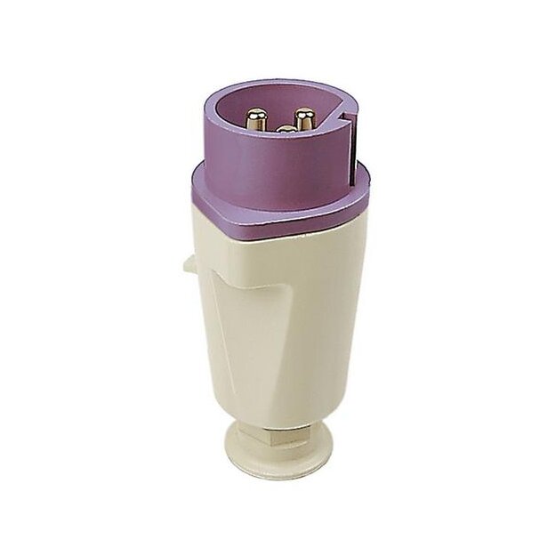Walther 10210 NORVO Stecker 16A 2P 0h für Kleinspannung mit Trompetenverschraubung PG 16