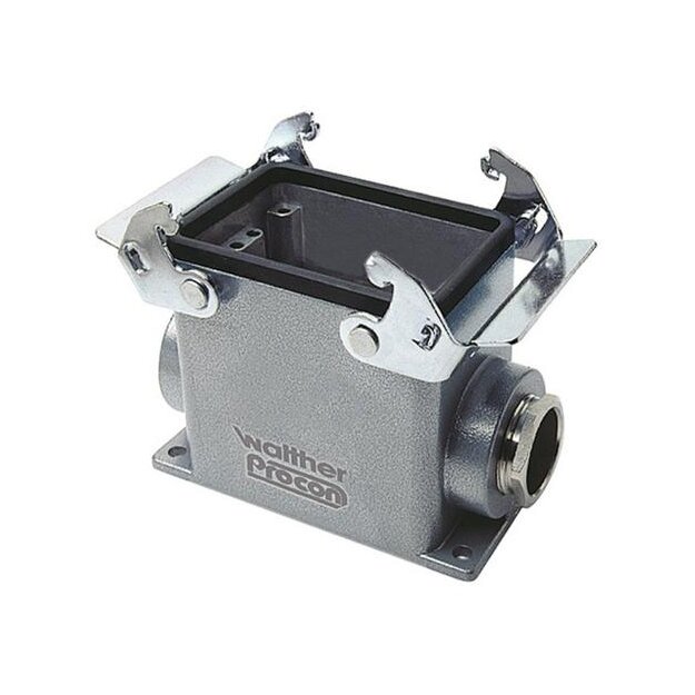 Walther T701032MS Sockelgehäuse A32 und D50 aus Aluminium der Höhe 81,5mm mit Querverriegelungsbügeln 1xM25 Stutzen