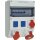 Walther 6824403A Kunststoff-Steckdosenkombination 63A mit einem RCD TypB SK 4 MCBs TypC 3 CEE-Abgänge 16-63A 2 Schukos und Klemmsatz K25 10P