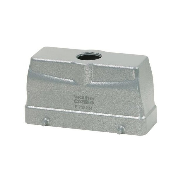 Walther P71832440 Tüllengehäuse B24 BB46 DD108 und MOB24 aus Aluminium der Höhe 76mm mit Querverriegelungsnocken 1xM40 Gewindebohrung und Kabeleinführung gerade