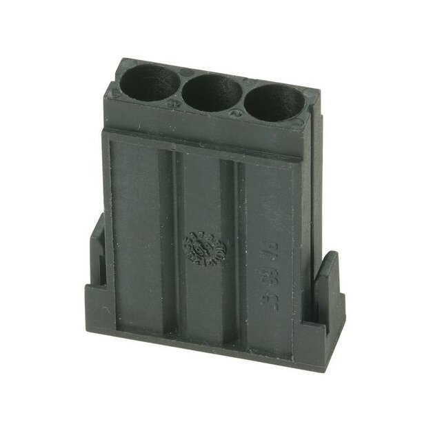 Walther 771003 Crimpkontaktträger der Baureihe MO 3P für Buchsenkontakte und mit einer Nummerierung von 1-3