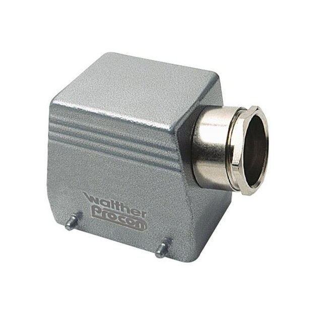 Walther T708032 Tüllengehäuse A32 und D50 aus Aluminium der Höhe 76mm mit Querverriegelungsnocken 1xM25 Gewindebohrung und Kabeleinführung seitlich