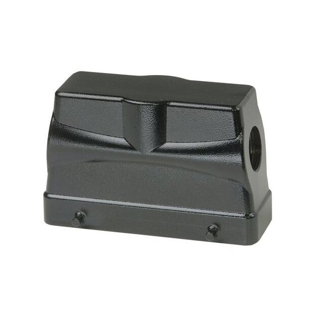 Walther P748124 Tüllengehäuse B HT 24 aus Aluminium der Höhe 76mm mit Querverriegelungsnocken 1xM32 Gewindebohrung und Kabeleinführungen seitlich