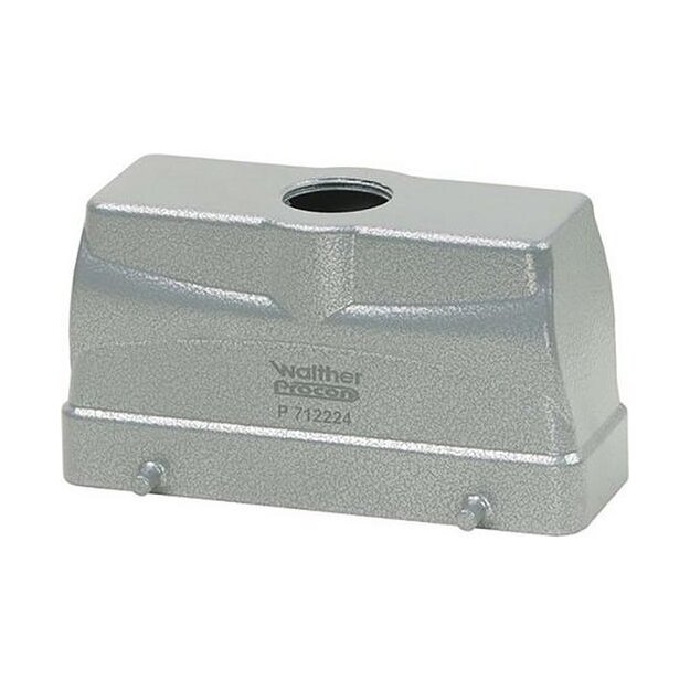 Walther P718324 Tüllengehäuse B24 BB46 DD108 und MOB24 aus Aluminium der Höhe 76mm mit Querverriegelungsnocken 1xM32 Gewindebohrung und Kabeleinführung gerade