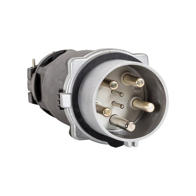 Walther 2B9506 CEE Hochstrom Stecker 250A 5P 6h IP67 C-Line mit Schraubanschluss und einer Kabeleinführung oben