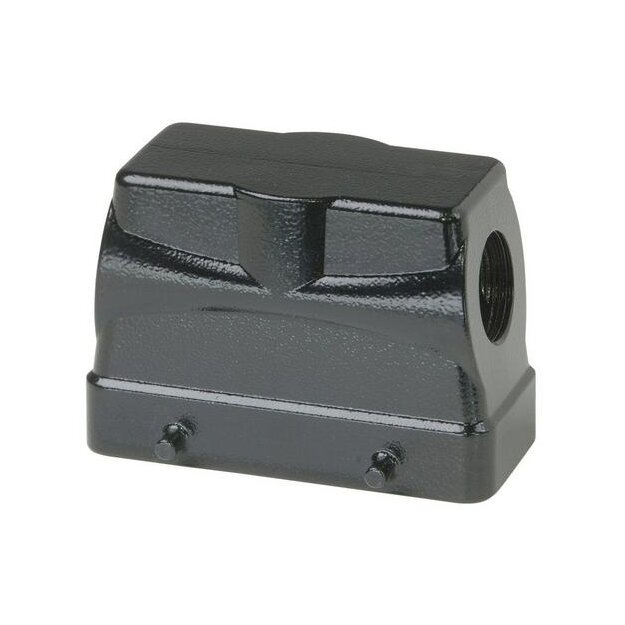 Walther P748016 Tüllengehäuse B HT 16 aus Aluminium der Höhe 65mm mit Querverriegelungsnocken 1xM25 Gewindebohrung und Kabeleinführungen seitlich
