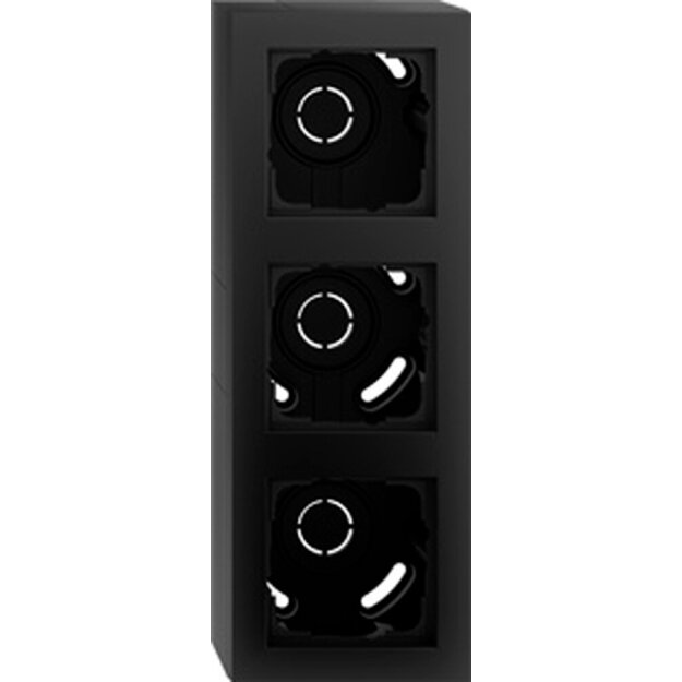 Gira 106309 AP-Gehäuse 3-fach + Rahmen E2 Schwarz matt