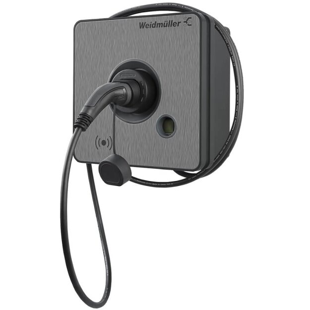 Weidmüller CH-W-B-A3.7/11-PPNM Ladegerät E-Mobilität Wallbox max. Ladeleistung von 3,7 kW bei 1-phasigem (230 V) bzw. 11 kW bei 3-phasigem (400 V) Netzanschluss max. Strom 16 A