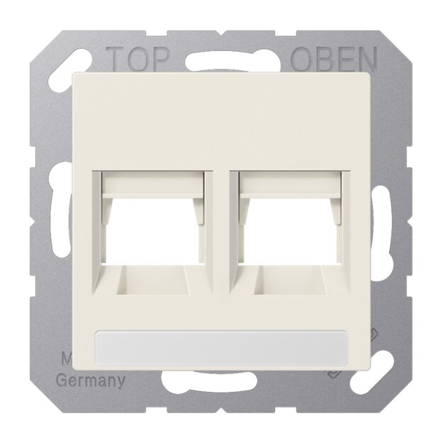 Jung A1569-25NAWE Abdeckung (gerastet) für Modular-Jack-Steckbuchsen 2-fach TE Connectivity Thermoplast Weiß