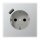 Jung AL1520-18A SCHUKO-Steckdose mit USB-Ladegerät Safety+ Typ A Aluminium AlMg1 Naturton mattgebeizt Weiß