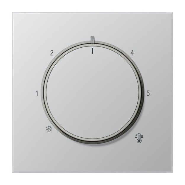 Jung AL1749 Abdeckung für Raumtemperaturregler-Einsätze Aluminium AlMg1 Naturton mattgebeizt Aluminium Serie LS
