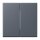 Jung BLELC995262 Bluetooth Low Energy Funk-Wandsender 4-kanalig (Thermoplast lackiert) Gris Fonce 59 Les Couleurs® Le Corbusier