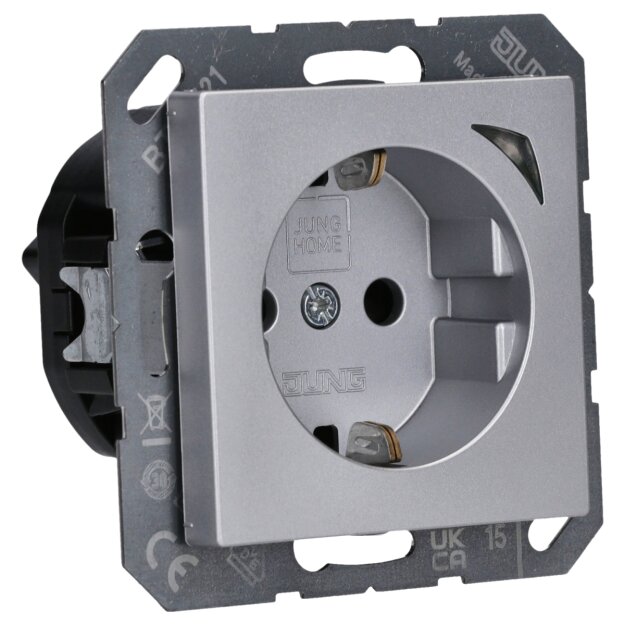 Jung BTA1521SAL JUNG HOME SCHUKO-Steckdose Safety+ Thermoplast lackiert Aluminium