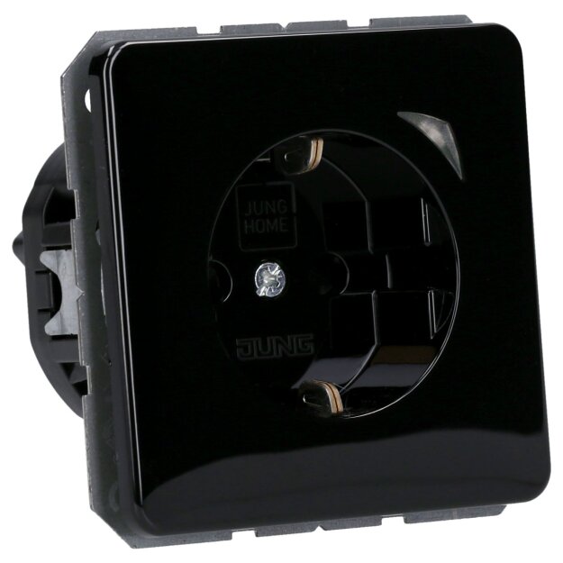 Jung BTCD1521SSW JUNG HOME SCHUKO-Steckdose Safety+ Thermoplast lackiert Schwarz