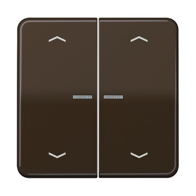 Jung BTCD17102PBR JUNG HOME Taster 2-fach mit Pfeilsymbolen Braun