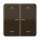 Jung BTCD17102PBR JUNG HOME Taster 2-fach mit Pfeilsymbolen Braun