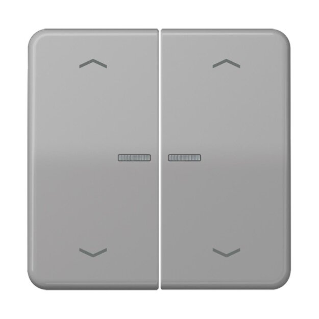Jung BTCD17102PGR JUNG HOME Taster 2-fach mit Pfeilsymbolen Grau