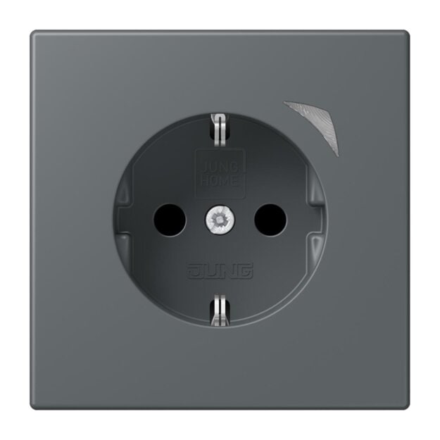 Jung BTLC1521S202 JUNG HOME SCHUKO-Steckdose Safety+ LC32010 (Thermoplast lackiert) Gris Foncé 31 Les Couleurs® Le Corbusier