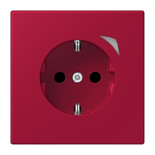 Jung BTLC1521SE229 JUNG HOME SCHUKO-Steckdose Energy Safety+ LC3200 (Thermoplast lackiert) Rouge Carmin Les Couleurs® Le Corbusier