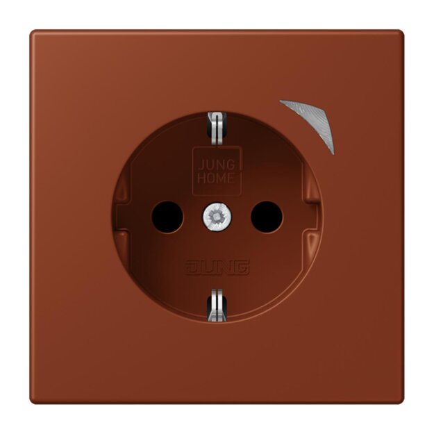 Jung BTLC1521SE247 JUNG HOME SCHUKO-Steckdose Energy Safety+ LC3200 (Thermoplast lackiert) Terre Sienne Brûlée 59 Les Couleurs® Le Corbusier
