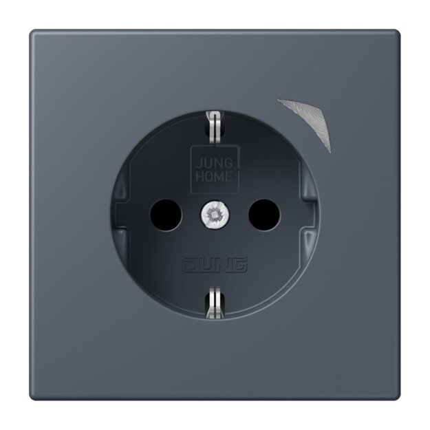 Jung BTLC1521SE262 JUNG HOME SCHUKO-Steckdose Energy Safety+ LC3200 (Thermoplast lackiert) Gris Fonce 59 Les Couleurs® Le Corbusier