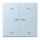 Jung BTLC17102P208 JUNG HOME Taster 2-fach mit Pfeilsymbolen Outremerclair Les Couleurs® Le Corbusier