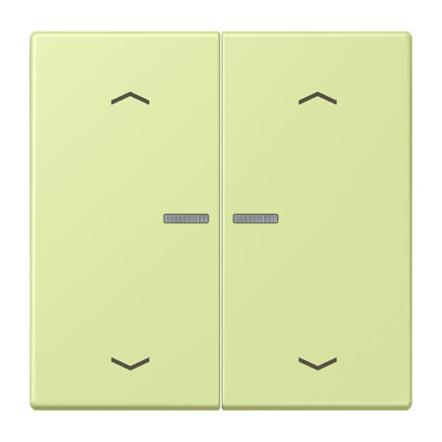 Jung BTLC17102P222 JUNG HOME Taster 2-fach mit Pfeilsymbolen Vert Jaune Clair Les Couleurs® Le Corbusier
