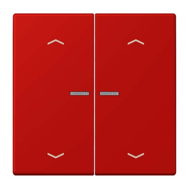 Jung BTLC17102P227 JUNG HOME Taster 2-fach mit Pfeilsymbolen Rouge Vermillon 31 Les Couleurs® Le Corbusier
