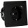 Jung BTLS1521SSWM Steckdose Safety+ JUNG HOME Serie LS  Graphitschwarz Matt