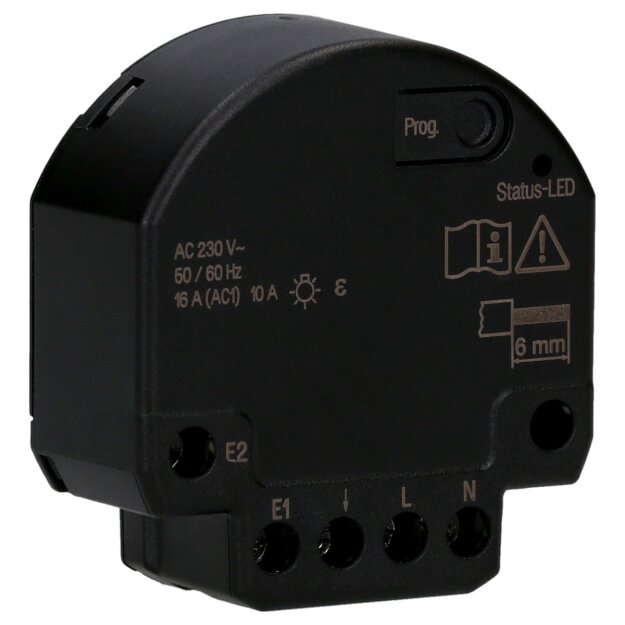 JUNG HOME Schaltaktor 1fach Mini BTS1B2U – für Beleuchtung & elektrische Verbraucher, Bluetooth Mesh, 2 Binäreingänge