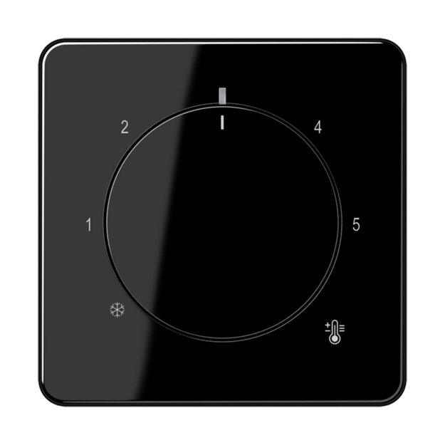 Jung CD1749BFSW Abdeckung für Raumtemperaturregler-Einsätze Thermoplast Schwarz Serie CD