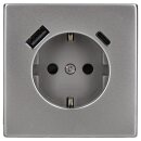 Jung ES1520-15CA SCHUKO-Steckdose mit USB-Ladegerät...