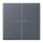 Jung LC102KO5262 Wippe mit Lichtleiter für KNX Taster 2-fach Gris Fonce 59 Les Couleurs® Le Corbusier